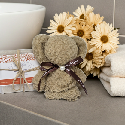 Luxury Handmade Soap Gift Set with Facial Cloth 4.5 oz soap