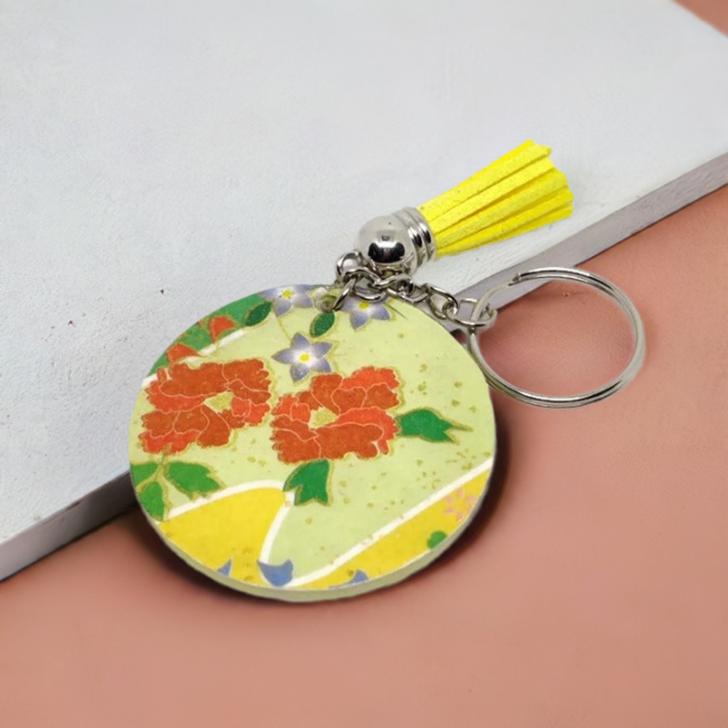 Origami Handmade Keychain Yellow