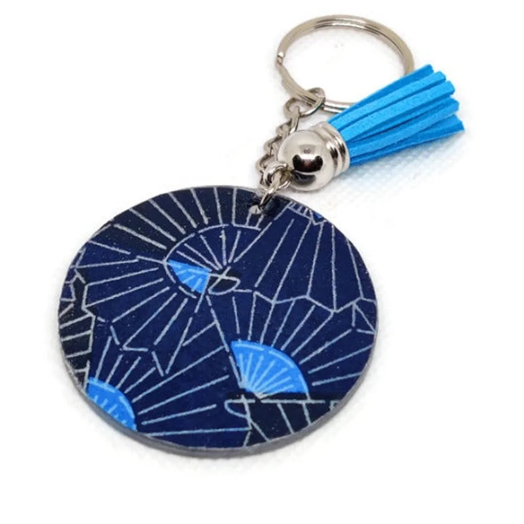 Origami Handmade Keychain Blue