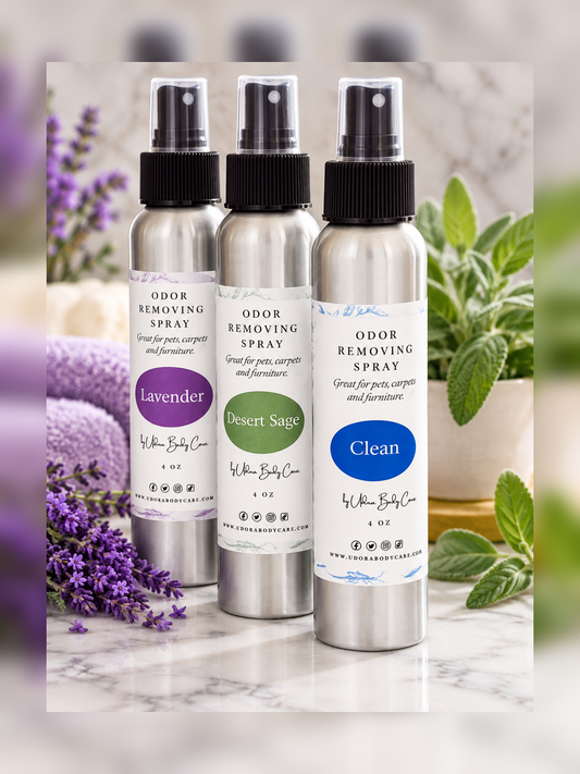 Spray eliminador de olores ~ Desodorante de habitación 4 fl oz ~ Haga clic para seleccionar aroma